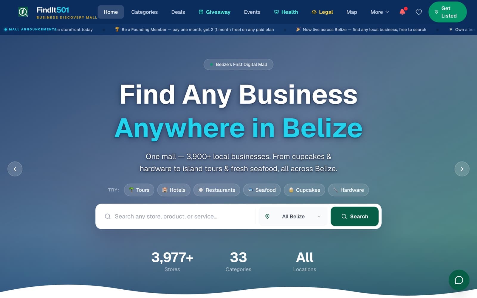 Findit 501 — website built by Belize AI Solutions